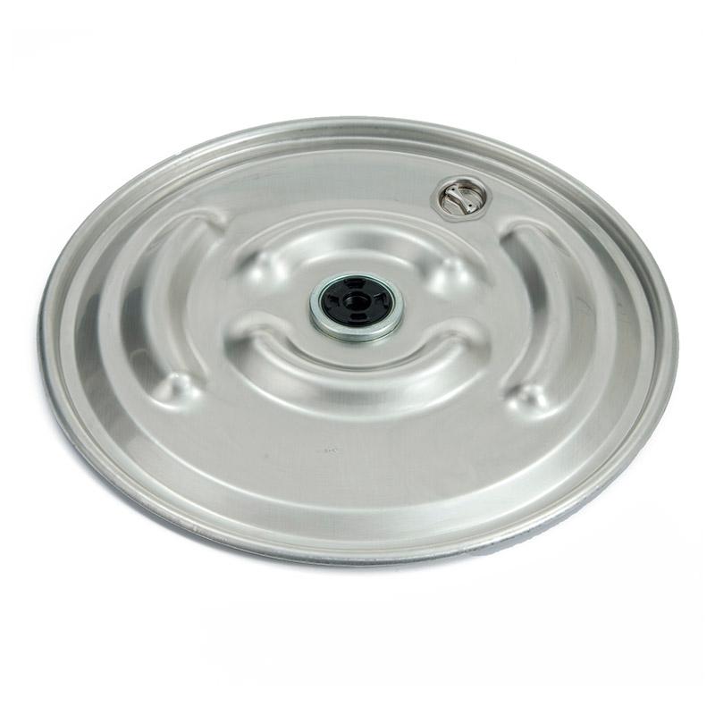 35901620 22 5/16in 304 SS Raised Bumpy Lid - 2in Rieke Vent - 2in Bung Fitting - EPDM Gasket